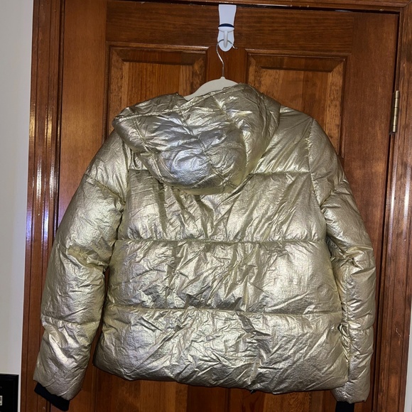 Gold Puffer Coat - Picture 2 of 3
